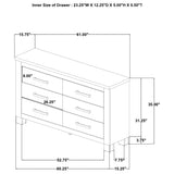 Oakglen Weathered Oak 6-drawer Bedroom Dresser - Ornate Home