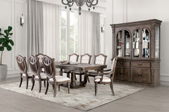 Oakham Weathered Oak/Beige Arm Chair (Set of 2) - Ornate Home