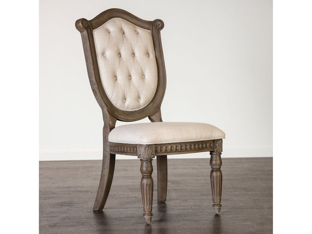 Oakham Weathered Oak/Beige Side Chair (Set of 2) - Ornate Home