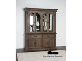 Oakham Weathered Oak Hutch Buffet - Ornate Home