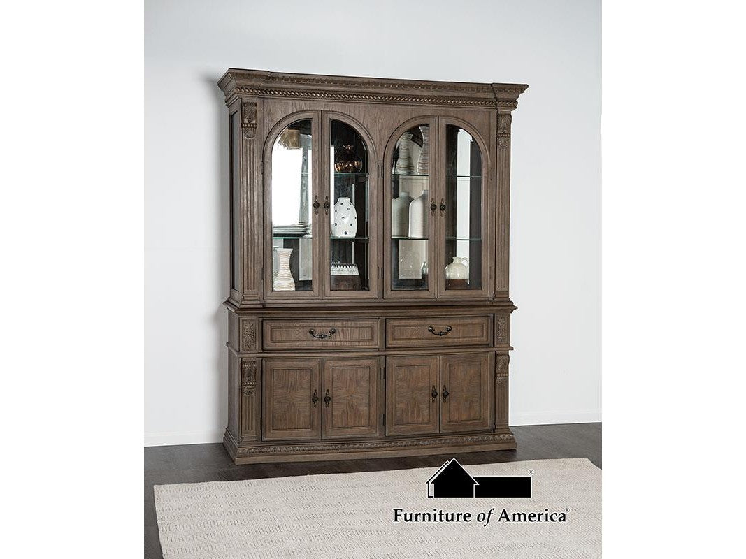 Oakham Weathered Oak Hutch Buffet - Ornate Home