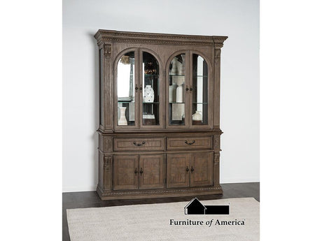 Oakham Weathered Oak Hutch Buffet - Ornate Home