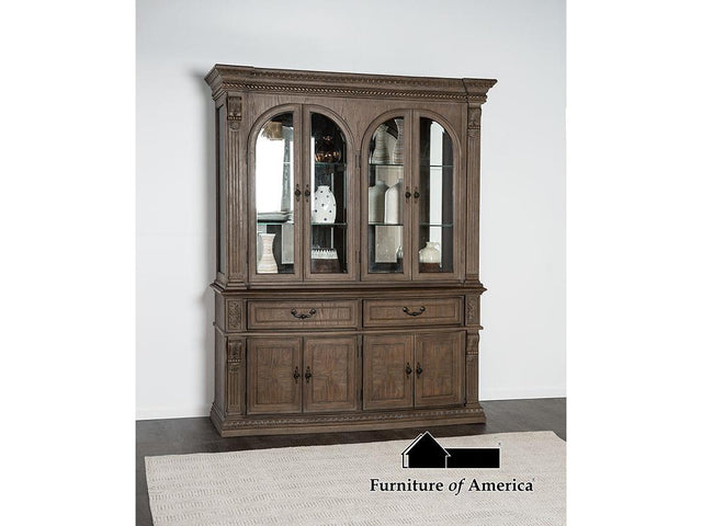Oakham Weathered Oak Hutch Buffet - Ornate Home
