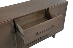 Oakland Three-Drawer Sideboard in Brunette - Ornate Home