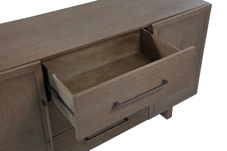 Oakland Three-Drawer Sideboard in Brunette - Ornate Home