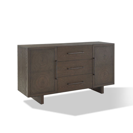 Oakland Three-Drawer Sideboard in Brunette - Ornate Home