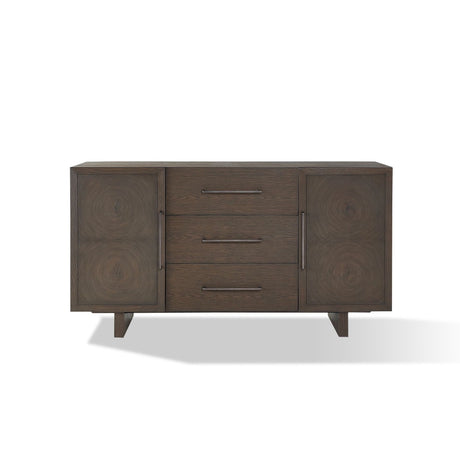 Oakland Three-Drawer Sideboard in Brunette - Ornate Home