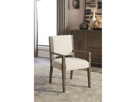 Oakland Upholstered Arm Chair in Brunette (Set of 2) - Ornate Home