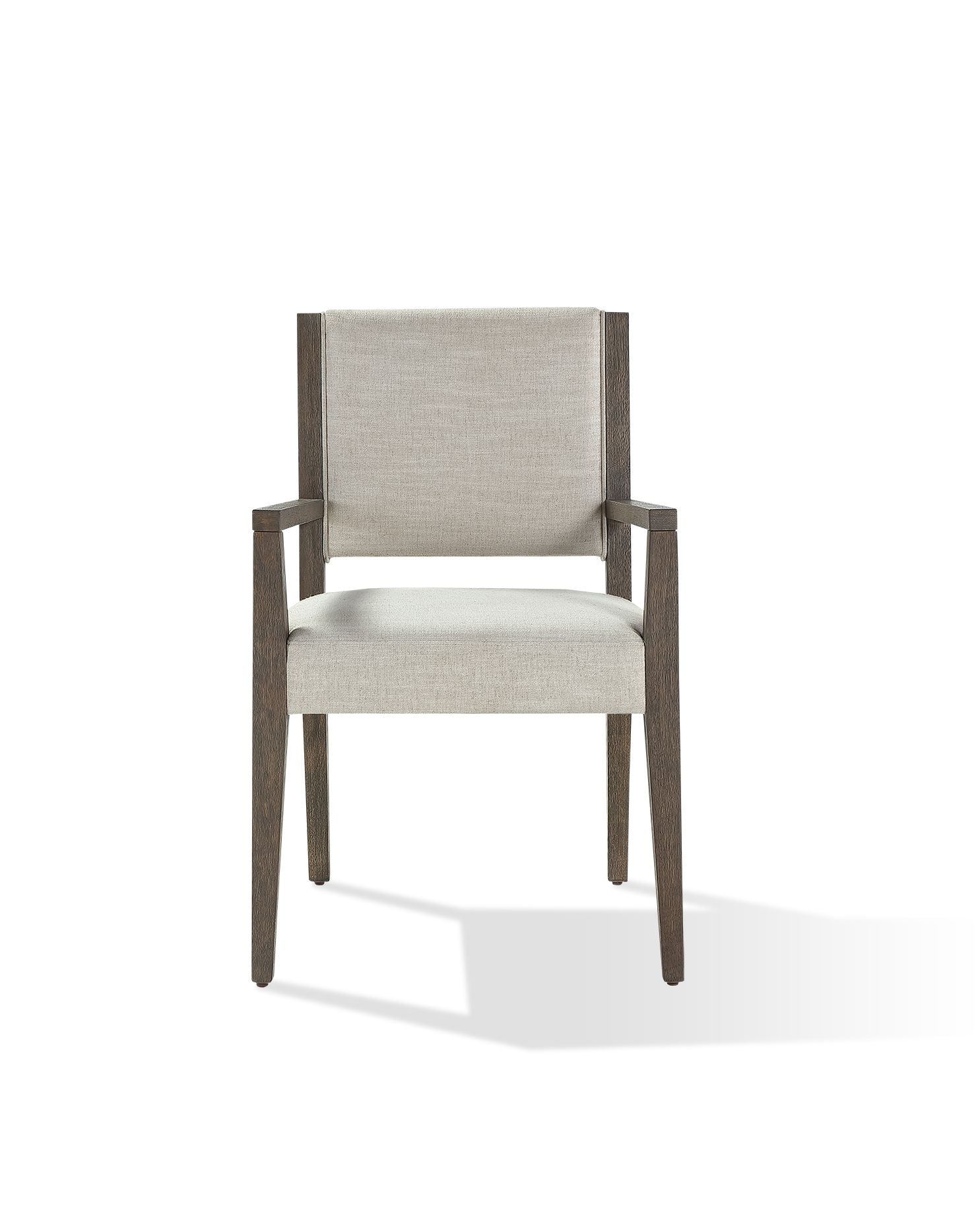 Oakland Upholstered Arm Chair in Brunette (Set of 2) - Ornate Home