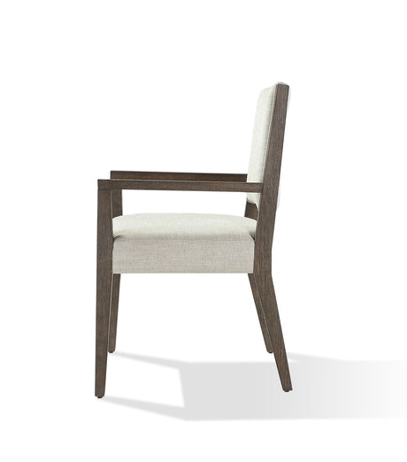 Oakland Upholstered Arm Chair in Brunette (Set of 2) - Ornate Home