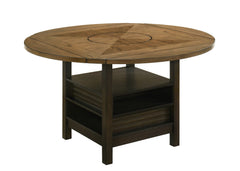 Oakly Brown Round/Square Counter Height Dining Set - Ornate Home
