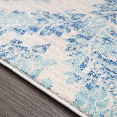 Oaklyn Teal Floral Diamonds Rug - Ornate Home