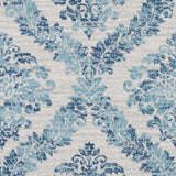 Oaklyn Teal Floral Diamonds Rug - Ornate Home