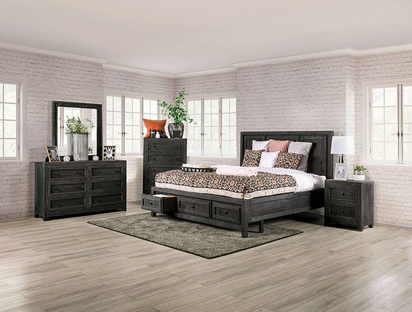 Oakridge Charcoal Mirror - Ornate Home