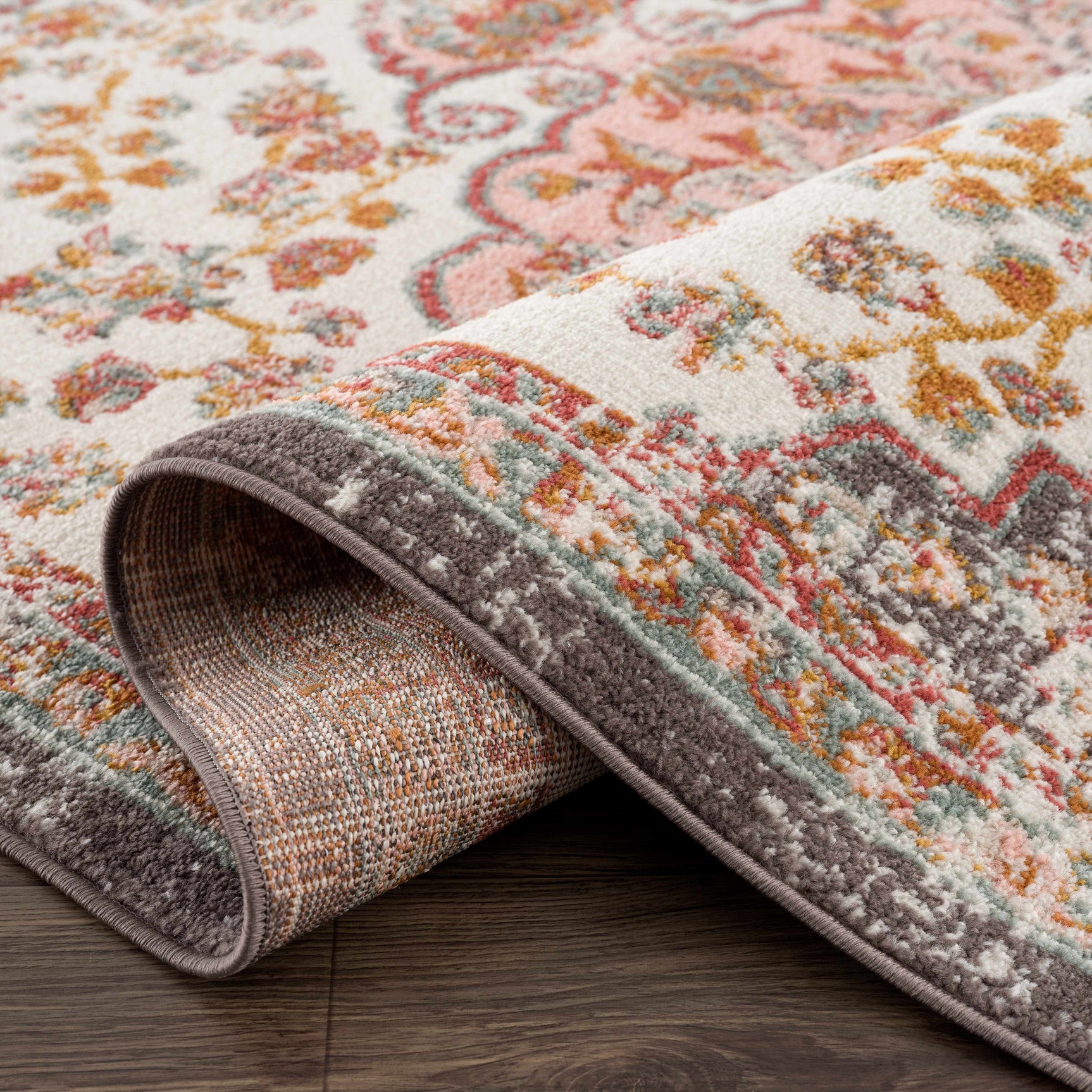 Oark Floral Medallion Area Rug - Ornate Home