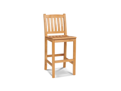 Oasis 3-Piece Square Teak Outdoor Bar Height Dining Set - Ornate Home