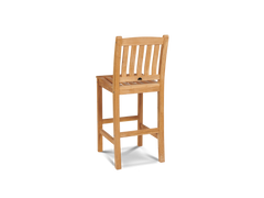 Oasis 3-Piece Square Teak Outdoor Bar Height Dining Set - Ornate Home