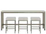 Oasis Antique Nickel Console w/ Stools - Ornate Home