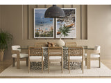 Oasis Antique Nickel/Tempered Glass Rectangular Dining Table - Ornate Home