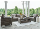 Oasis Court Gray Outdoor Seating Group (Set of 4) - Ornate Home