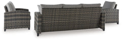 Oasis Court Gray Outdoor Seating Group (Set of 4) - Ornate Home