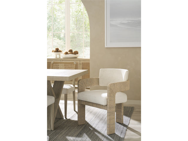 Oasis Crypton Nomad Snow/Natural Abaca Arm Chair - Ornate Home