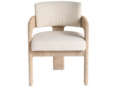 Oasis Crypton Nomad Snow/Natural Abaca Arm Chair - Ornate Home