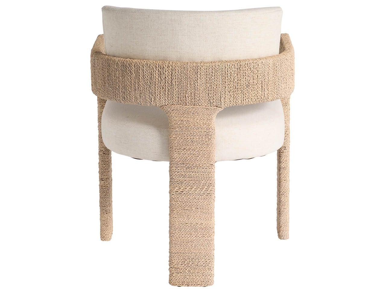 Oasis Crypton Nomad Snow/Natural Abaca Arm Chair - Ornate Home