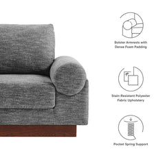 Oasis Gray Upholstered Fabric Armchair - Ornate Home