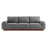 Oasis Gray Upholstered Fabric Sofa - Ornate Home