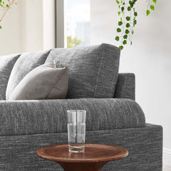 Oasis Gray Upholstered Fabric Sofa - Ornate Home