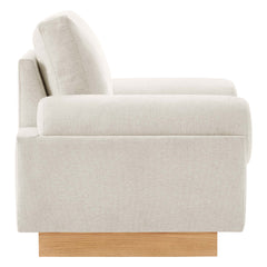 Oasis Ivory Upholstered Fabric Armchair - Ornate Home