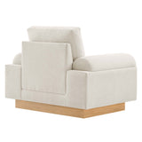 Oasis Ivory Upholstered Fabric Armchair - Ornate Home
