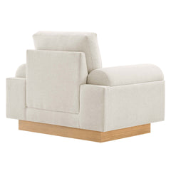 Oasis Ivory Upholstered Fabric Armchair - Ornate Home