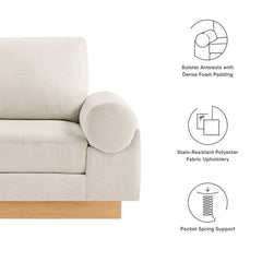Oasis Ivory Upholstered Fabric Armchair - Ornate Home