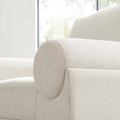 Oasis Ivory Upholstered Fabric Armchair - Ornate Home