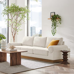 Oasis Ivory Upholstered Fabric Sofa - Ornate Home