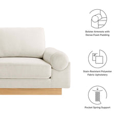 Oasis Ivory Upholstered Fabric Sofa - Ornate Home