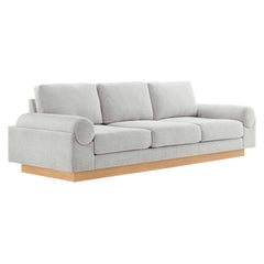 Oasis Light Gray Upholstered Fabric Sofa - Ornate Home