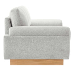 Oasis Light Gray Upholstered Fabric Sofa - Ornate Home