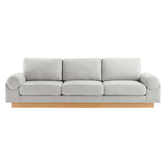 Oasis Light Gray Upholstered Fabric Sofa - Ornate Home