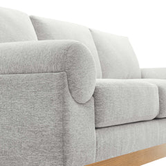 Oasis Light Gray Upholstered Fabric Sofa - Ornate Home