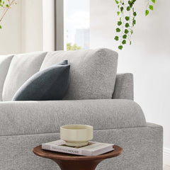 Oasis Light Gray Upholstered Fabric Sofa - Ornate Home