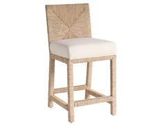 Oasis Natural Abaca/Crypton Nomad Snow Counter Chair (Set of 2) - Ornate Home