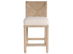 Oasis Natural Abaca/Crypton Nomad Snow Counter Chair (Set of 2) - Ornate Home
