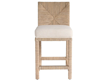 Oasis Natural Abaca/Crypton Nomad Snow Counter Chair (Set of 2) - Ornate Home