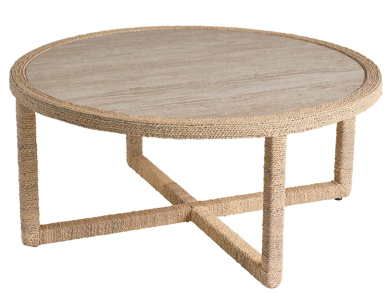 Oasis Natural Oak Abaca Cocktail Table - Ornate Home