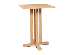 Oasis Square Teak Outdoor Bar Height Dining Table with Umbrella Hole - Ornate Home