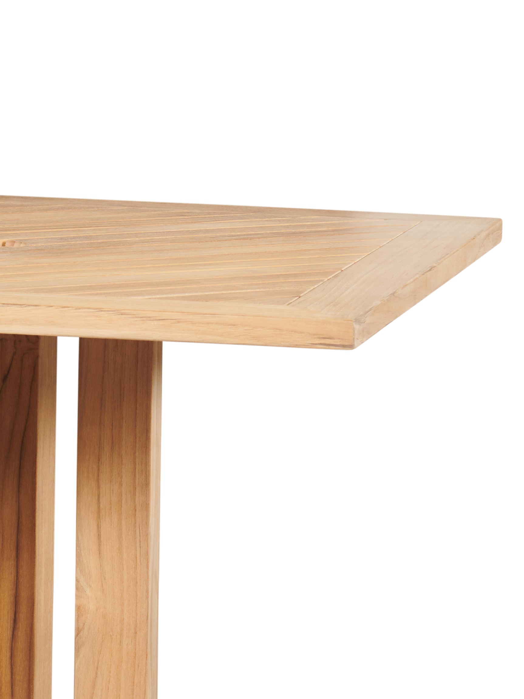 Oasis Square Teak Outdoor Bar Height Dining Table with Umbrella Hole - Ornate Home