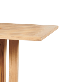 Oasis Square Teak Outdoor Bar Height Dining Table with Umbrella Hole - Ornate Home
